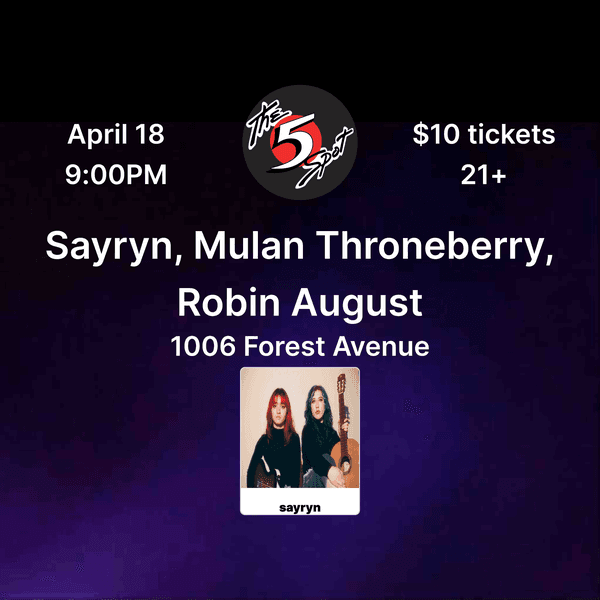 Sayryn, Mulan Throneberry, Robin August