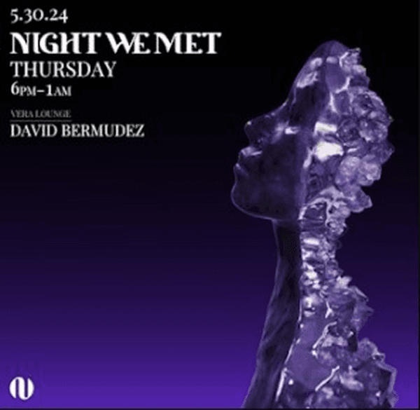 THURSDAYS AT NIGHT WE MET: DAVID BERMUDEZ