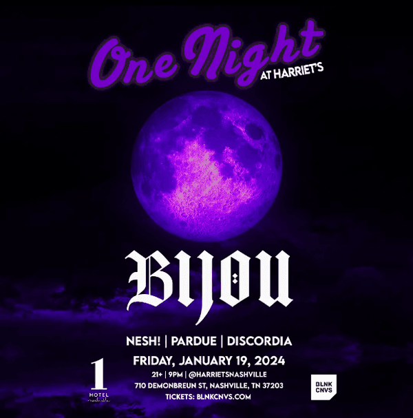 BLNK CNVS Presents: One Night At Harriet's Starring: Bijou