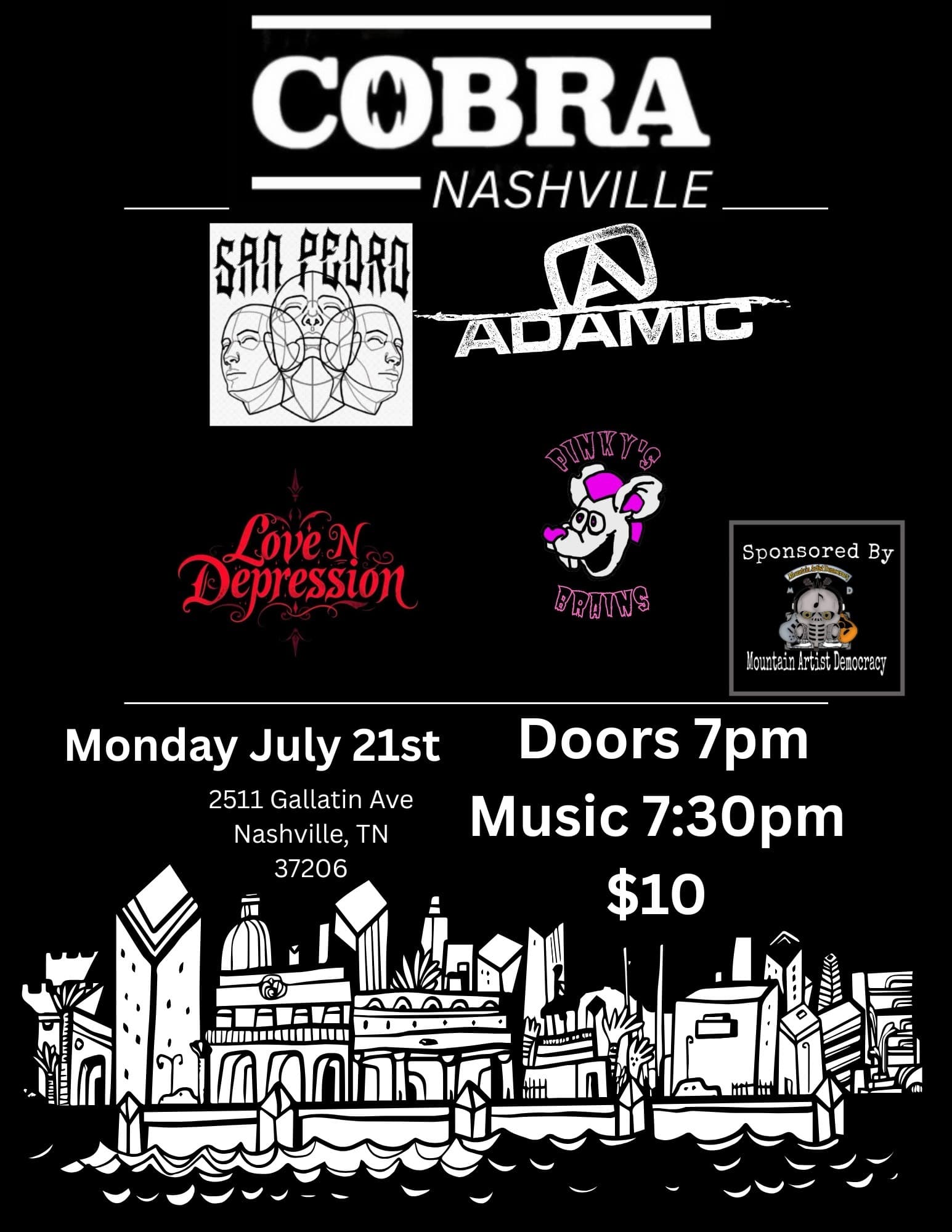 Adamic // Pinkys Brains // San Pedro // Love n Depression