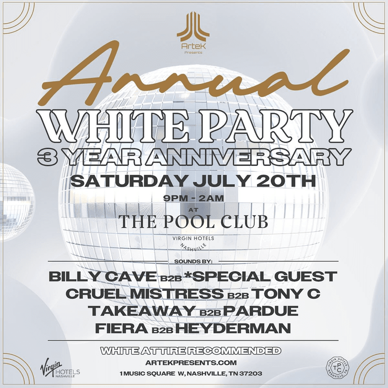 ArteK White Party 3 Year Anniversary