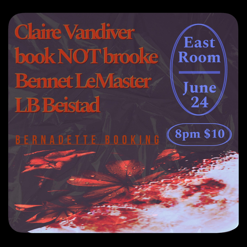 Claire Vandiver // Book NOT Brooke // Bennet LeMaster // LB Beistad