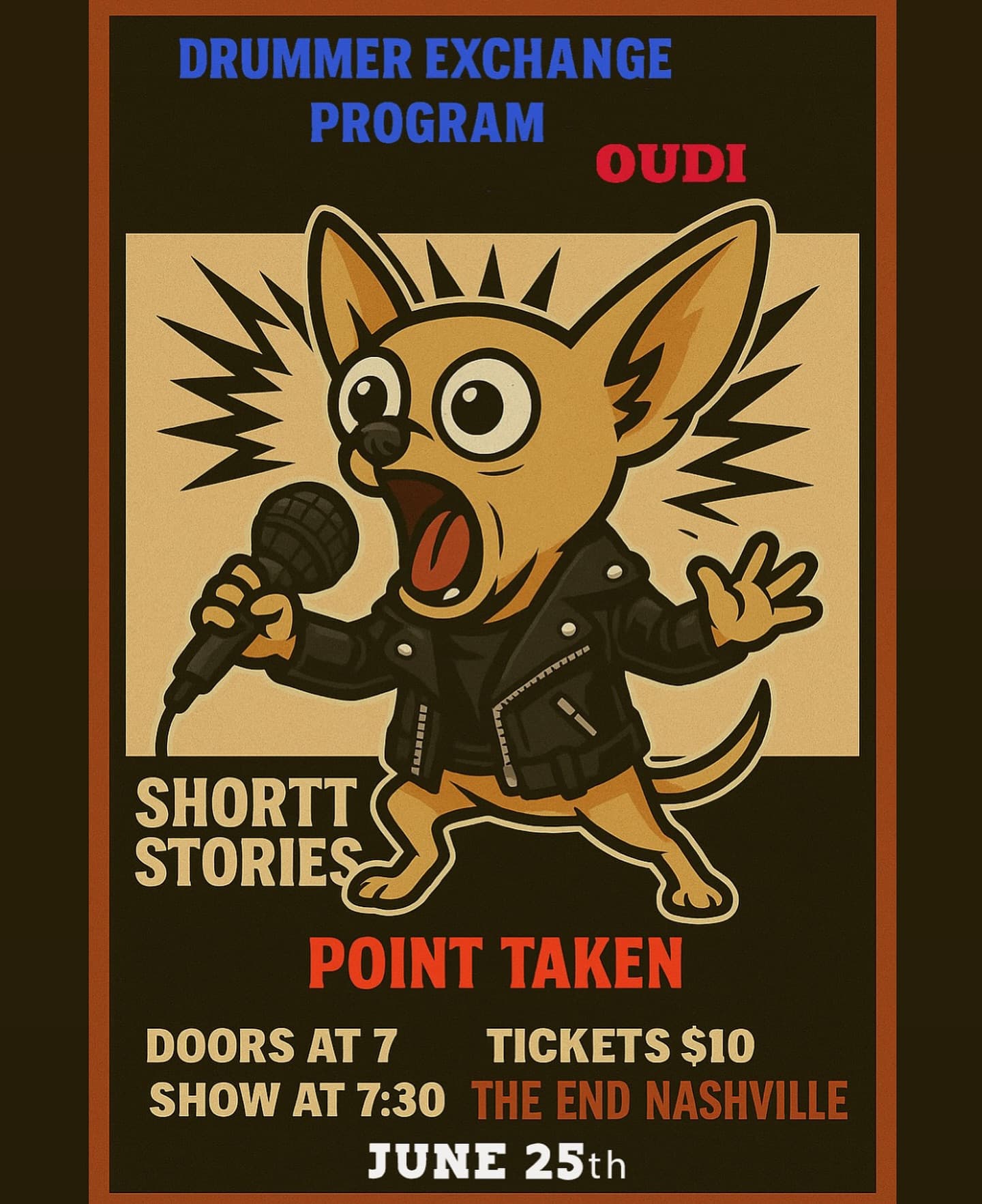 Drummer Exchange Program // Point Taken // OUDi // Shortt Stories