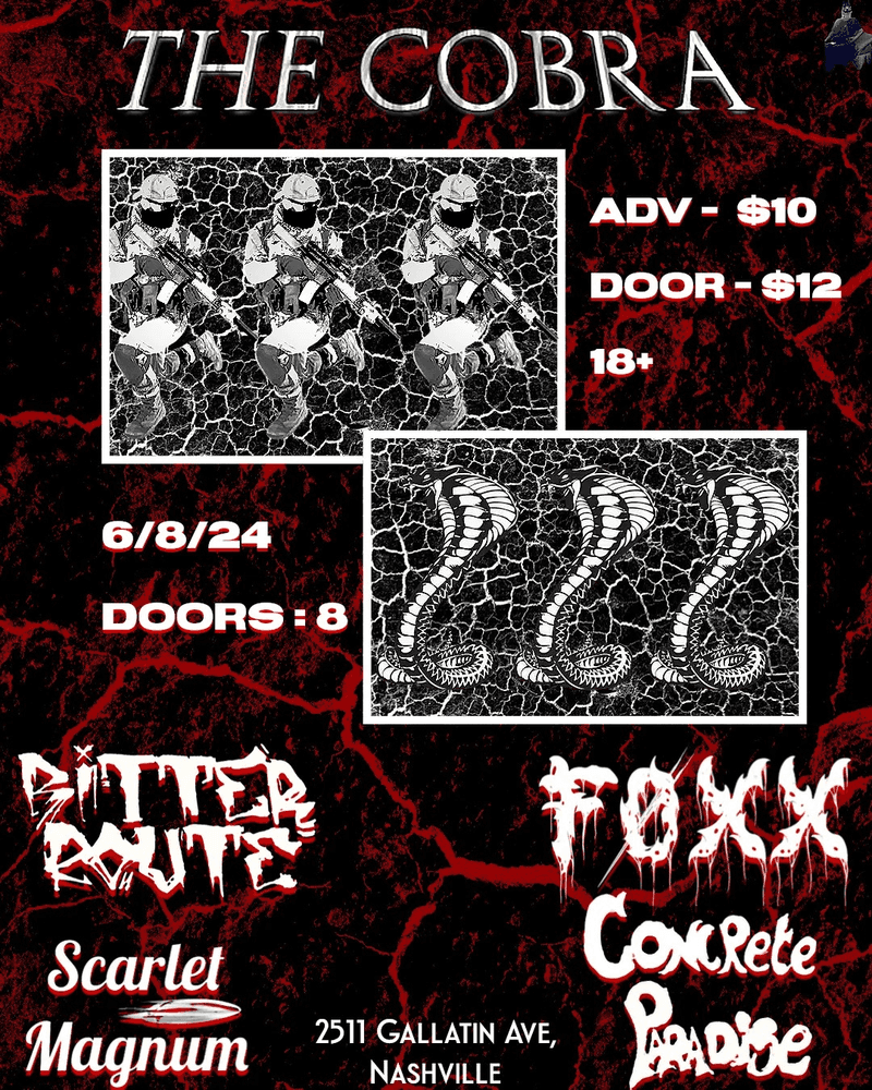 FOXX // Bitter Route // Scarlet Magnum // Concrete Paradise