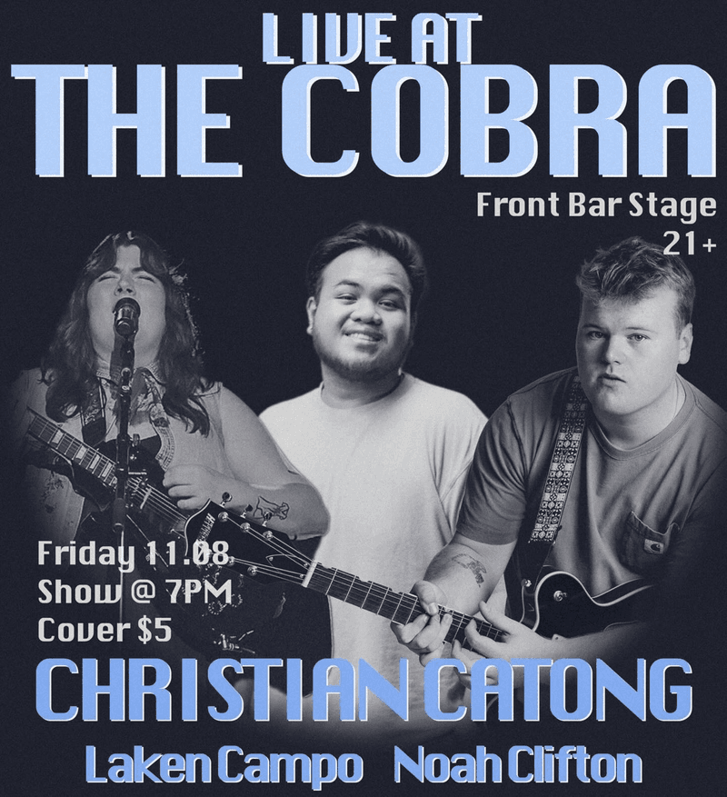 FRONT BAR: Christian Catong // Laken Campo // Noah Clifton