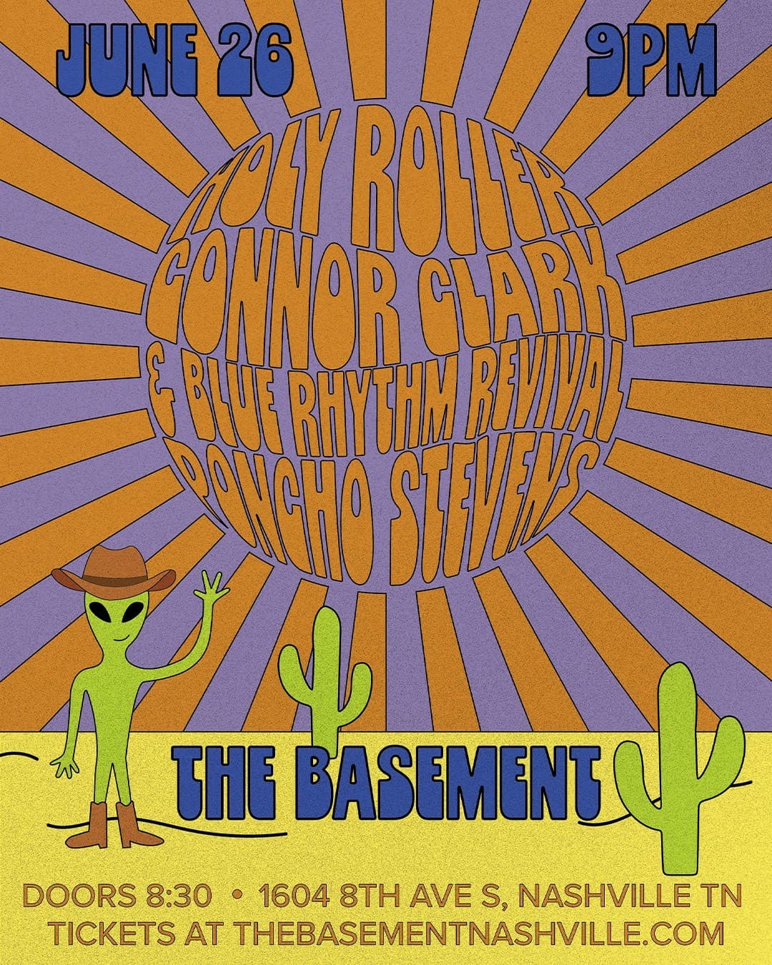 Holy Roller // Connor Clark & Blue Rhythm Revival // Poncho Stevens
