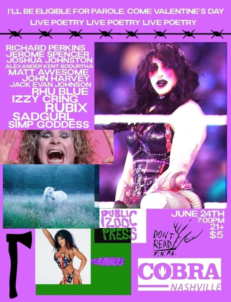 I'll Be Eligible for Parole, Come Valentine's Day- LIVE POETRY