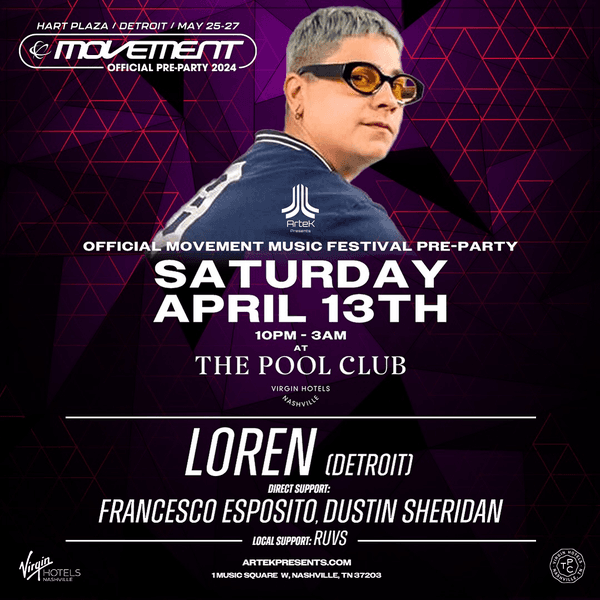 Official Movement Pre-Party | DJ LOREN - ArteK Presents
