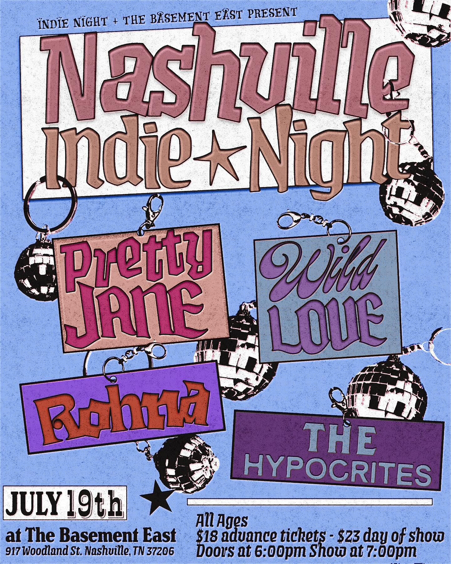 Nashville Indie Night: Pretty Jane // Wild Love // Rohna // The Hypocrites