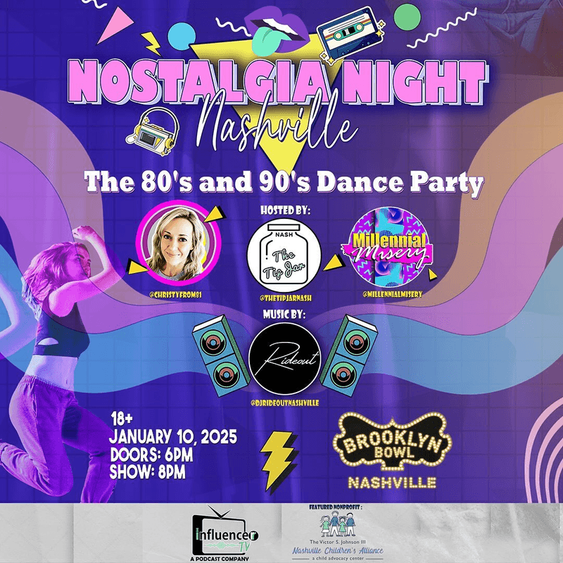 Nostalgia Night Nashville: The 80's vs. 90's Dance Party! w/ DJ BRET RIDEOUT