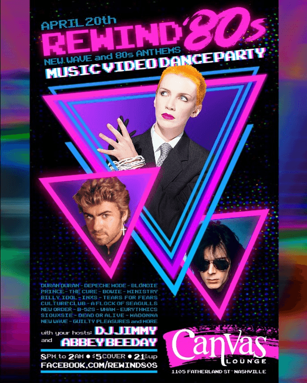 Rewind ‘80s Video Dance Party at Canvas Lounge