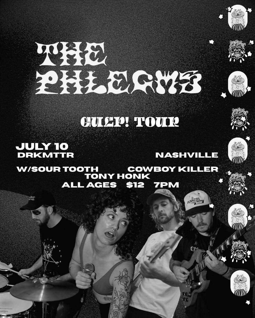 The Phlegms // Cowboy Killer // Sourtooth // Tony Honk