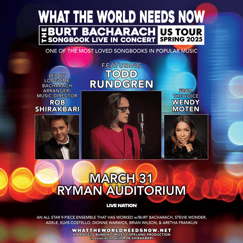 What The World Needs Now: The Bacharach Songbook Live