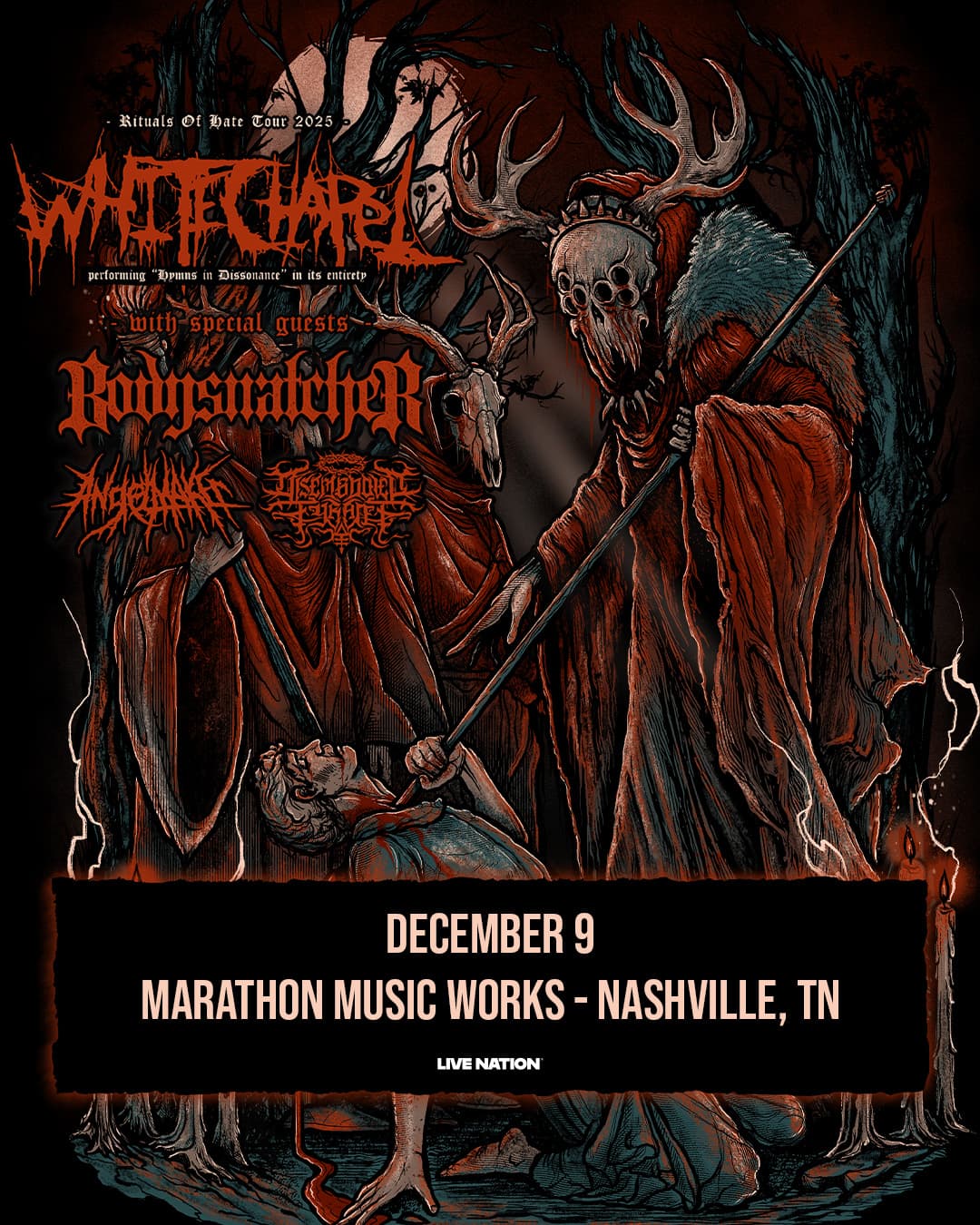 Whitechapel // Bodysnatcher // Angelmaker // Disembodied Tyrant - Rituals of Hate Tour