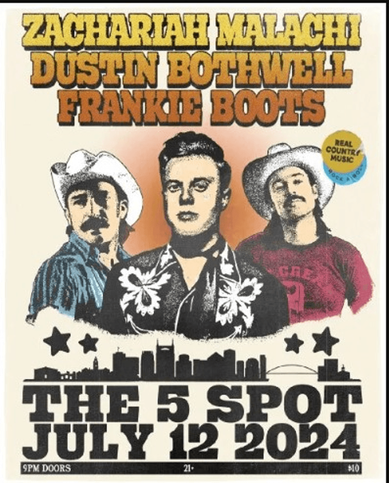 Zacharia Malachi, Frankie Boots, Dustin Bothwell