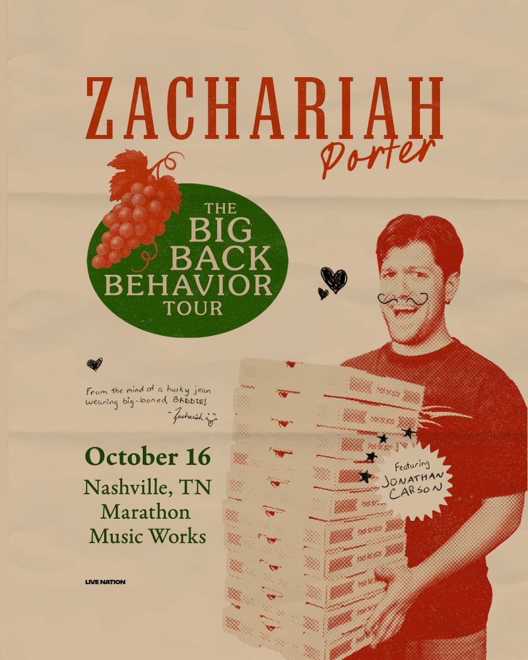 Zachariah Porter - The Big Back Behavior Tour