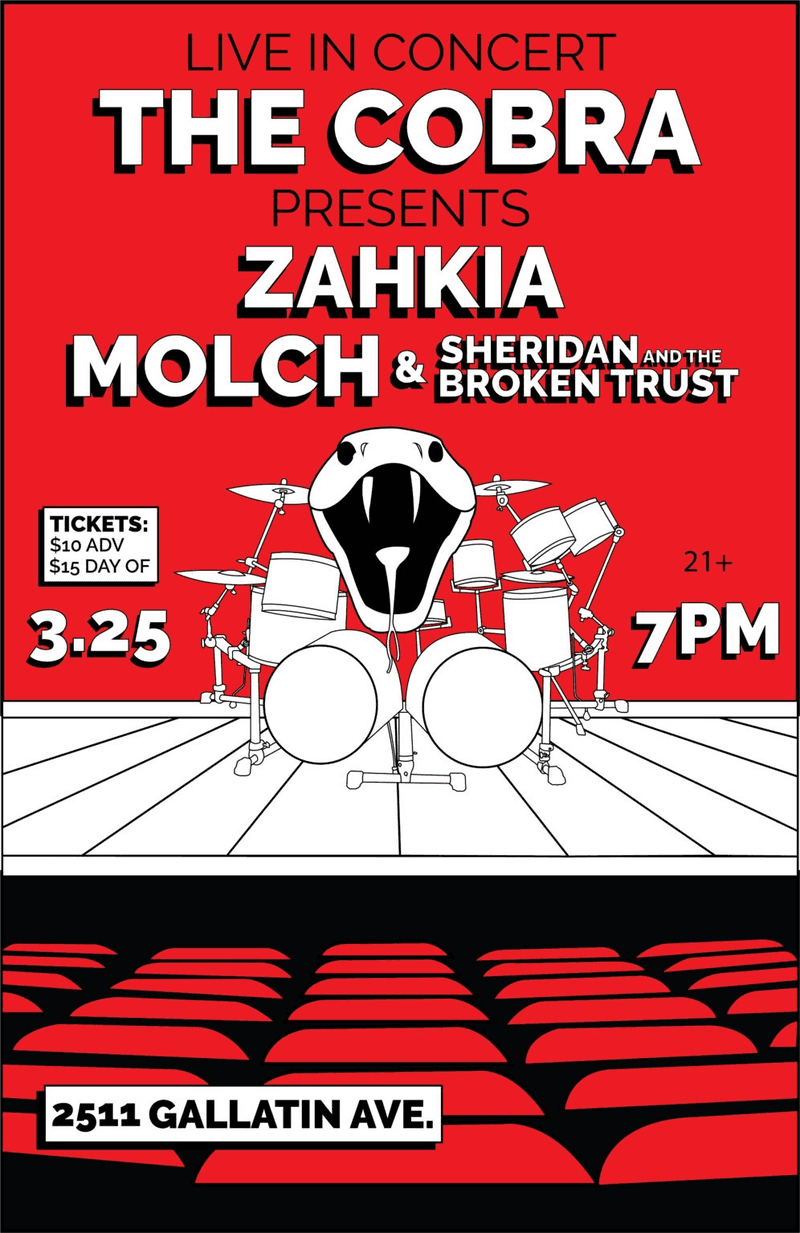 Zahkia // Molch // Sheridan and the Broken Trust