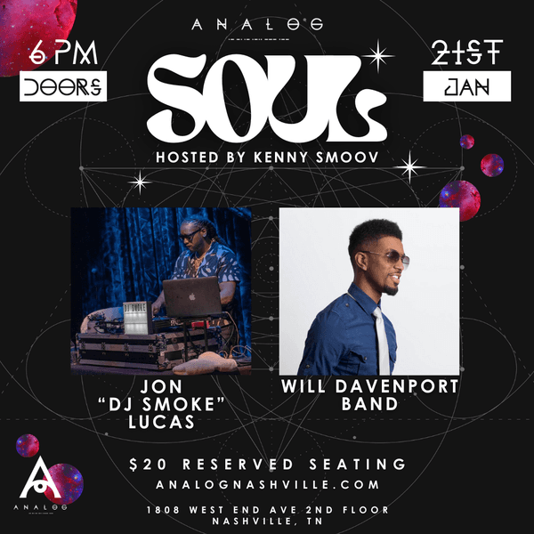 Analog Soul featuring Jon “DJ Smoke” Lucas and Will Davenport Band